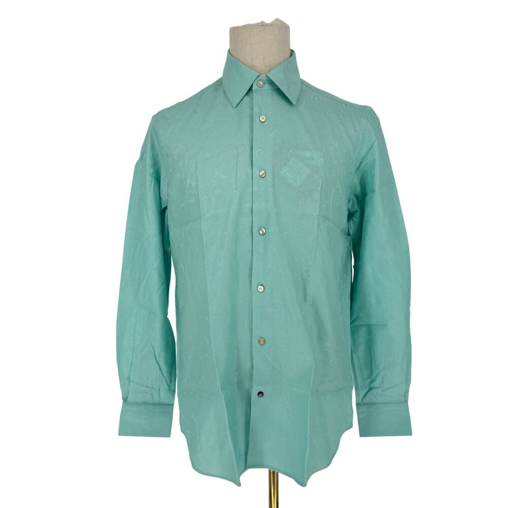 Robert Graham Button Front Shirt Long Sleeve Woven BRUCE M 15.5 STAINED!!